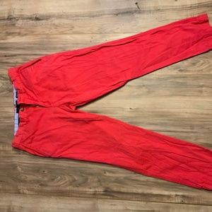 Tommy Hilfiger red pastel pants 30 x 30 slim fit